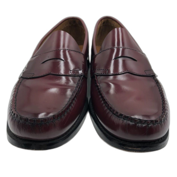 Weejuns GH Bass & Co Men's Burgundy Leather Slip On Penny Loafers 12D Preppy - Picture 6 of 12